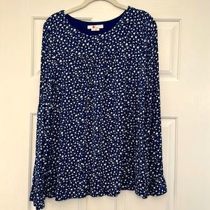 Boden top blouse navy floral US 12